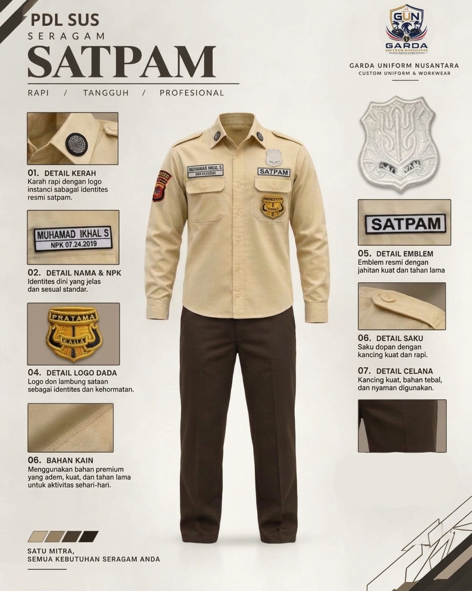 Seragam PDL Sus Satpam (PDL Khusus)